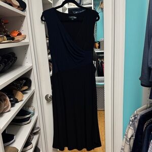 Ralph Lauren Black and Navy faux wrap Dress